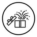 Open gift box icon