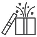 Open gift box 2 icon