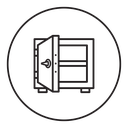 Open safe box icon