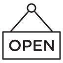 Open sign icon