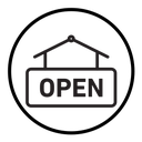 Open sign icon