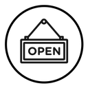 Open sign icon