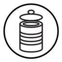 Open tin can icon
