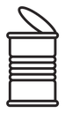 Open tin can icon