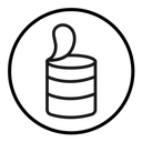 Open tin can icon