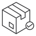 Order receive Black Outline icon