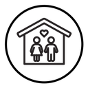 Orphanage house icon
