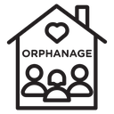 Orphanage house icon
