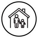 Orphanage house icon