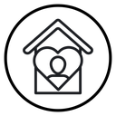 Orphanage house icon