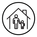 Orphanage house icon