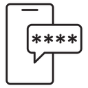 Otp sms password icon