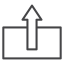 Outbox Tray Arrow Black Outline icon