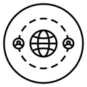 Outsourcing Globe Users icon