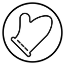 Oven mitt icon