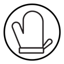 Oven mitt icon