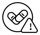 Overdose black outline icon