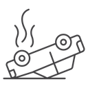 Overturned car icon