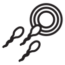 Ovule being fertilized by sperm icon