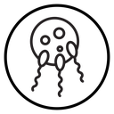 Ovule being fertilized by sperm icon