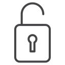 Padlock Black Outline icon