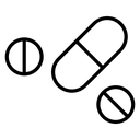 Painkiller pills icon