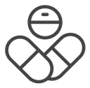 Painkiller pills icon
