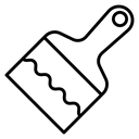 Paint Brush Wide Flat icon