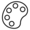 Palette Black Outline icon