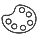 Palette Black Outline icon