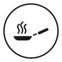 Pan frying icon