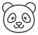 Panda Black Outline icon
