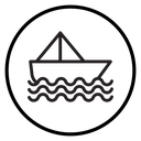 Paper boat icon