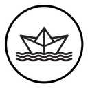 Paper boat icon