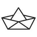 Paper boat icon