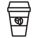 Paper coffee cup icon