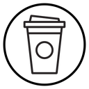 Paper coffee cup icon