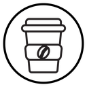 Paper coffee cup icon