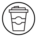 Paper coffee cup icon