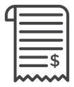 Paper Receipt Dollar Sign icon