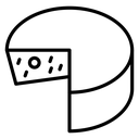 Parmesan Black Outline icon