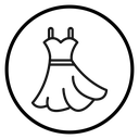 Party Fashion Dress Circle icon