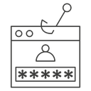Password phishing 2 icon