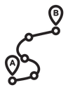 Path A to B icon