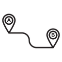 Path A to B icon