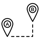Path A to B icon