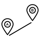 Path A To B Pins icon