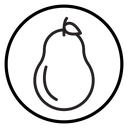 Pear Black Outline icon