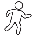 Pedestrian Black Outline icon