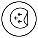Peel off sticker icon